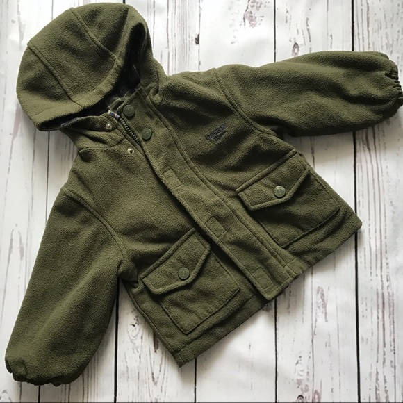 Oshkosh Reversible Green Plaid Hooded Jacket - Picture 2 of 8